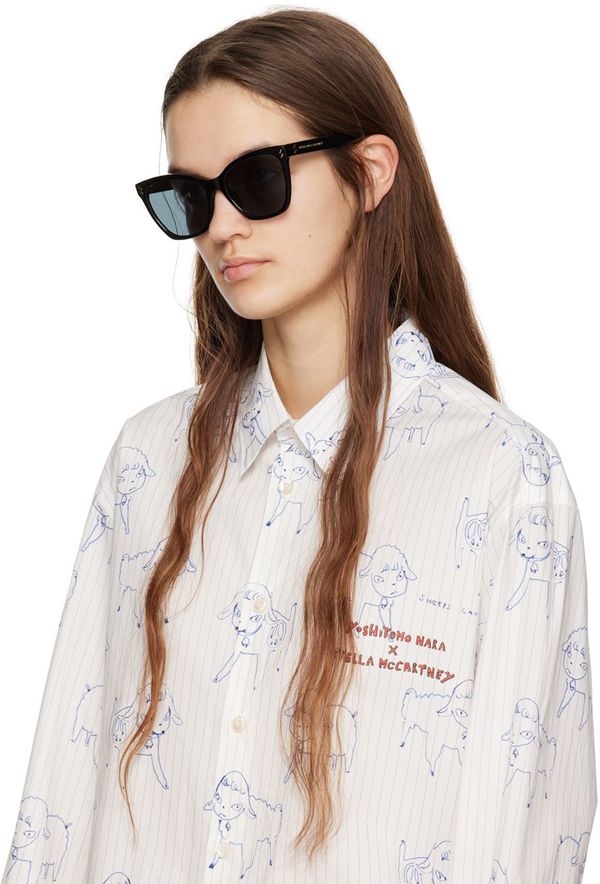 STELLA MCCARTNEY Cat-Eye Sunglasses - Black | Garmentory display picture 2