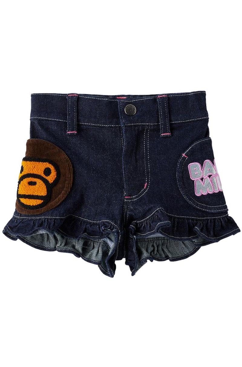 パンツ A Bathing Ape MILO FACE DENIM SHORTS L MILO FACE 10 OZ STRETCH DENIM SHORTS | bape.com
