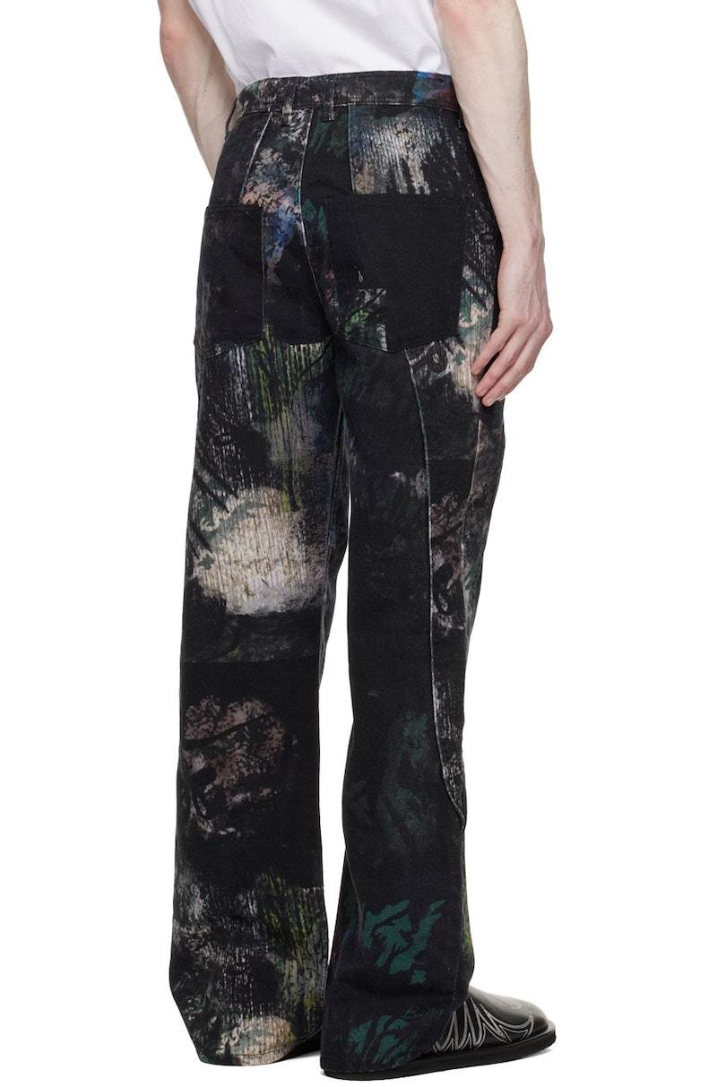【ANDERSSON BELL】 SCRATCH CURVED WIDE JEANS ANDERSSON BELL Scratch Curved Jeans - Black | Garmentory
