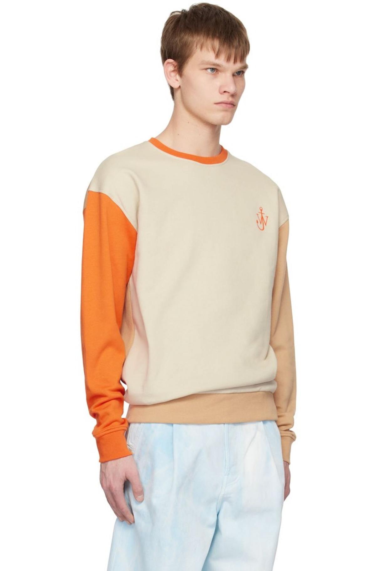 パーカー・フーディ J W ANDERSON MelangA ivory stretch cotton sweatshirt Jw Anderson Melangã¨ Ivory Stretch Cotton Sweatshirt | ModeSens