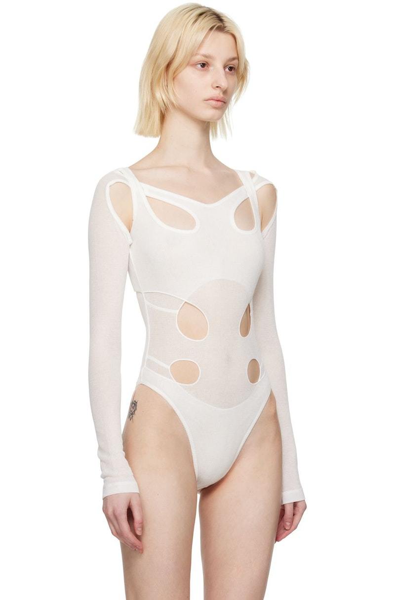 Dion Lee Triple Loop Bodysuit White