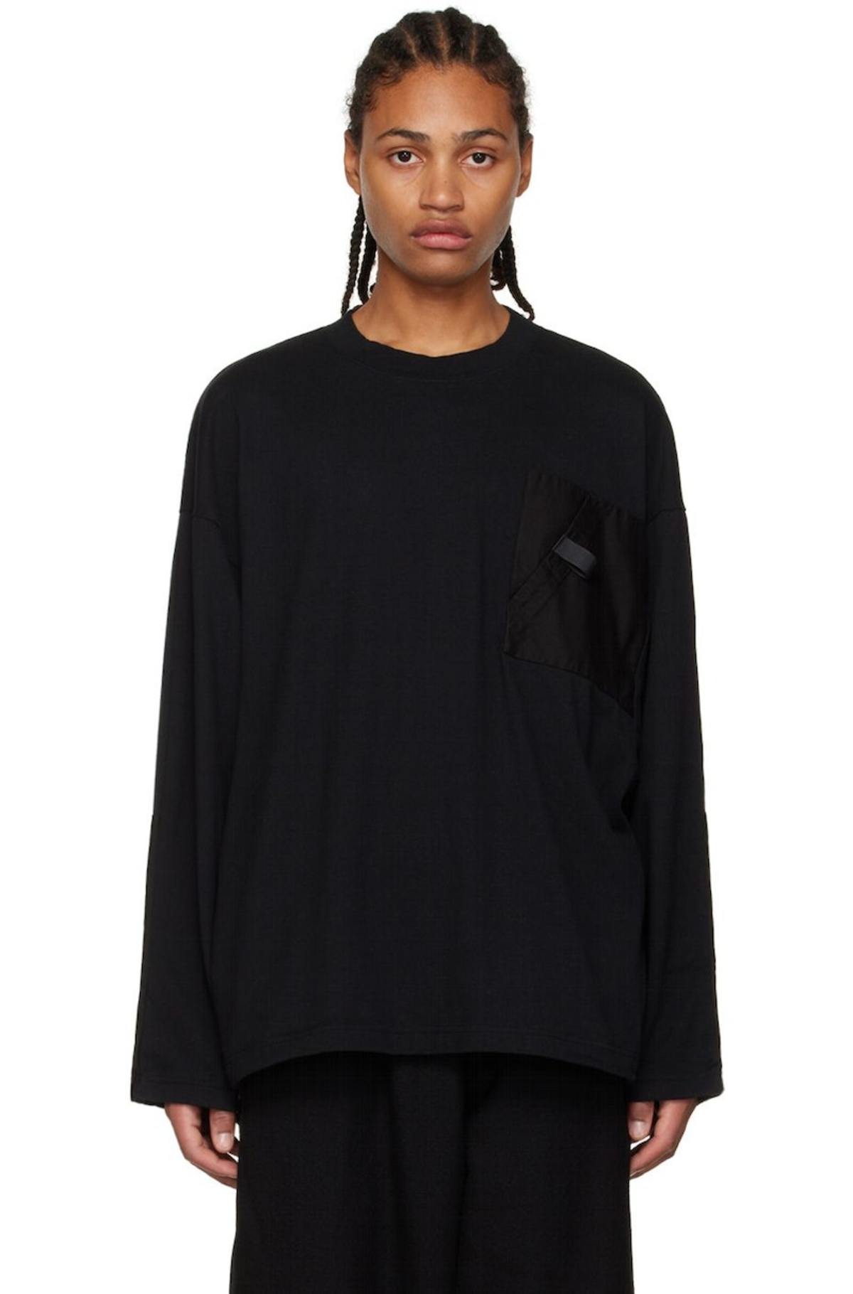 UNDERCOVER Black Patch Long Sleeve T-Shirt | Garmentory