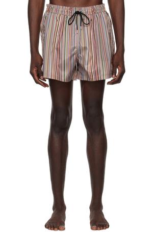 paul smith signature stripe swim shorts