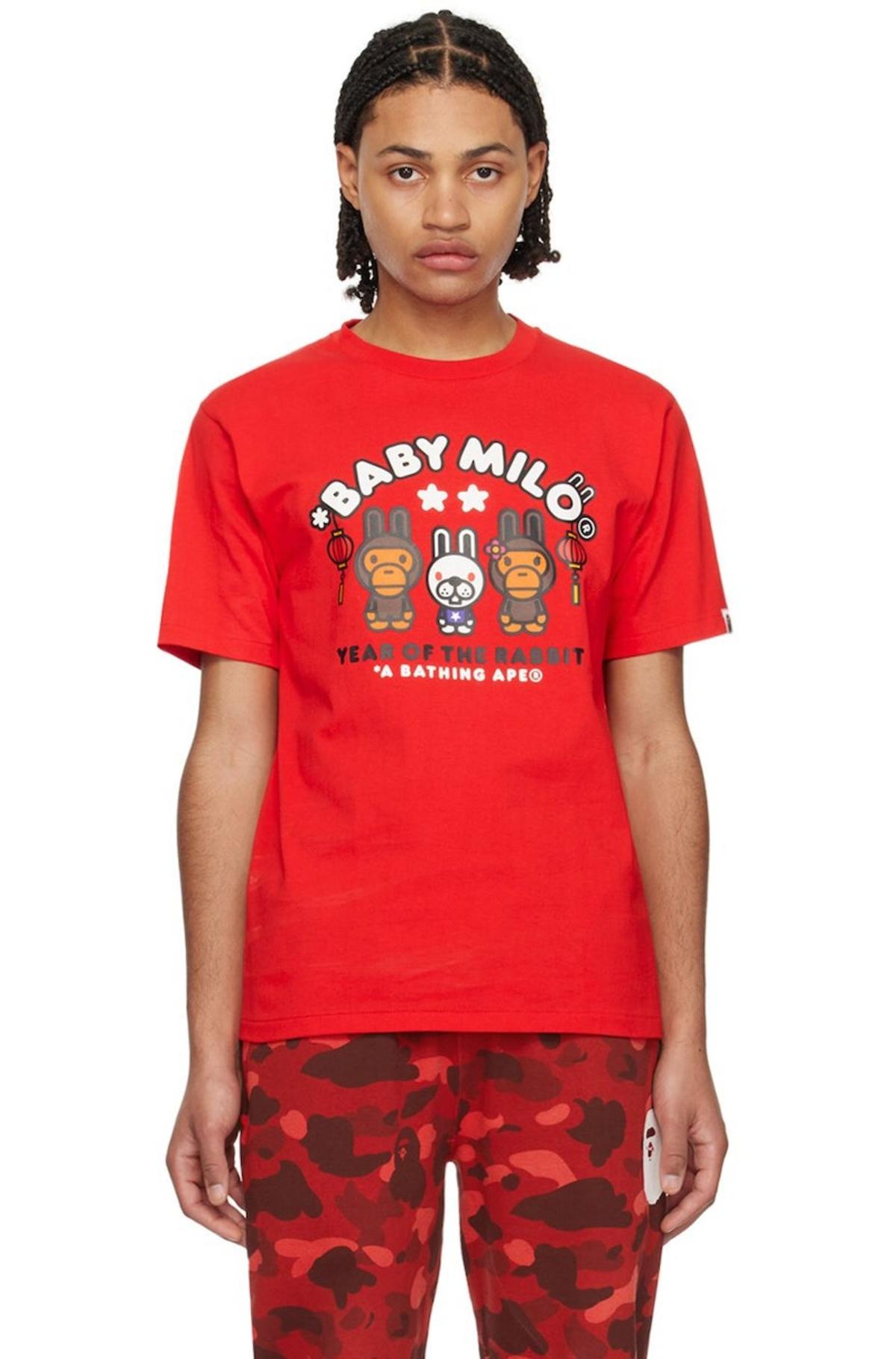 BAPE Baby Milo T-Shirt - Red | Garmentory