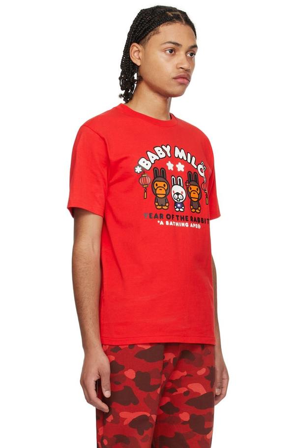 BAPE Baby Milo T-Shirt - Red | Garmentory