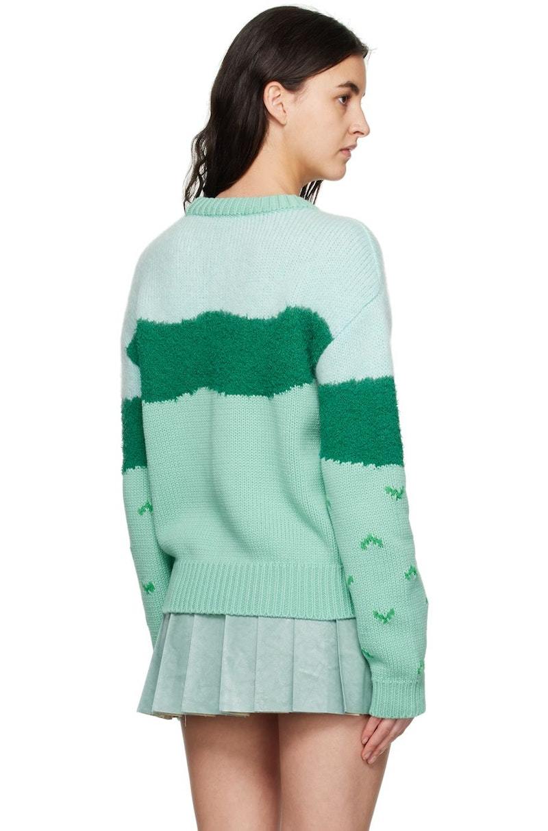 【ANDERSSON BELL】 FRANC INTARSIA SWEATER (LIGHT GREEN) ANDERSSON BELL Intarsia Sweater - Green | Garmentory