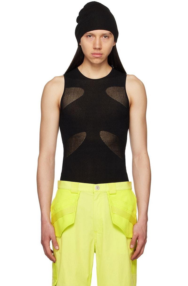 dion lee sheer knit top