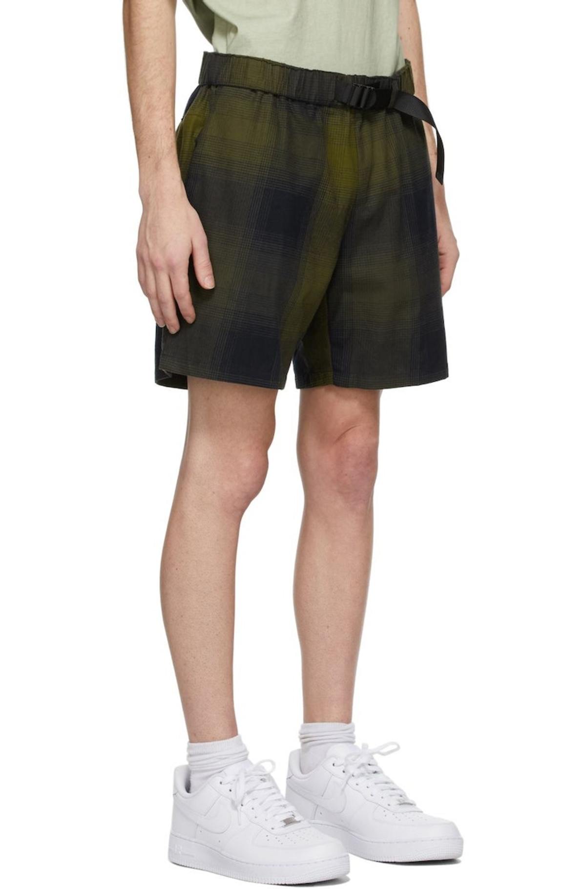 Saturdays NYC Green Navy Joby Plaid Shorts Garmentory