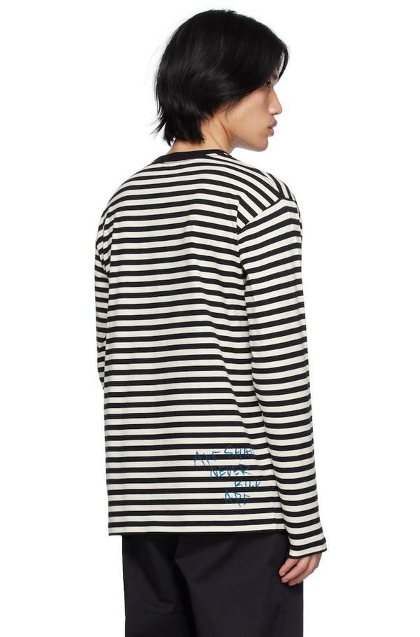 Bape Discharge College Hoop Long Sleeve T-Shirt - White/Black 