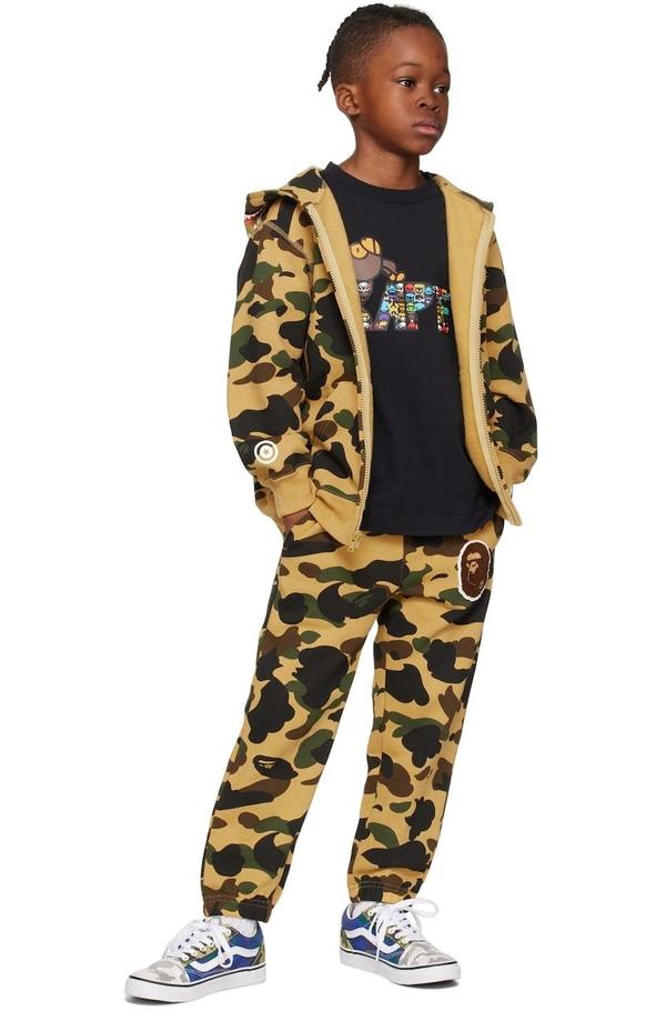 BAPE KIDS ロンパース イエロー カモ柄 70 BAPE KIDS ロンパース イエロー カモ柄 70 BAPE KIDS ロンパース