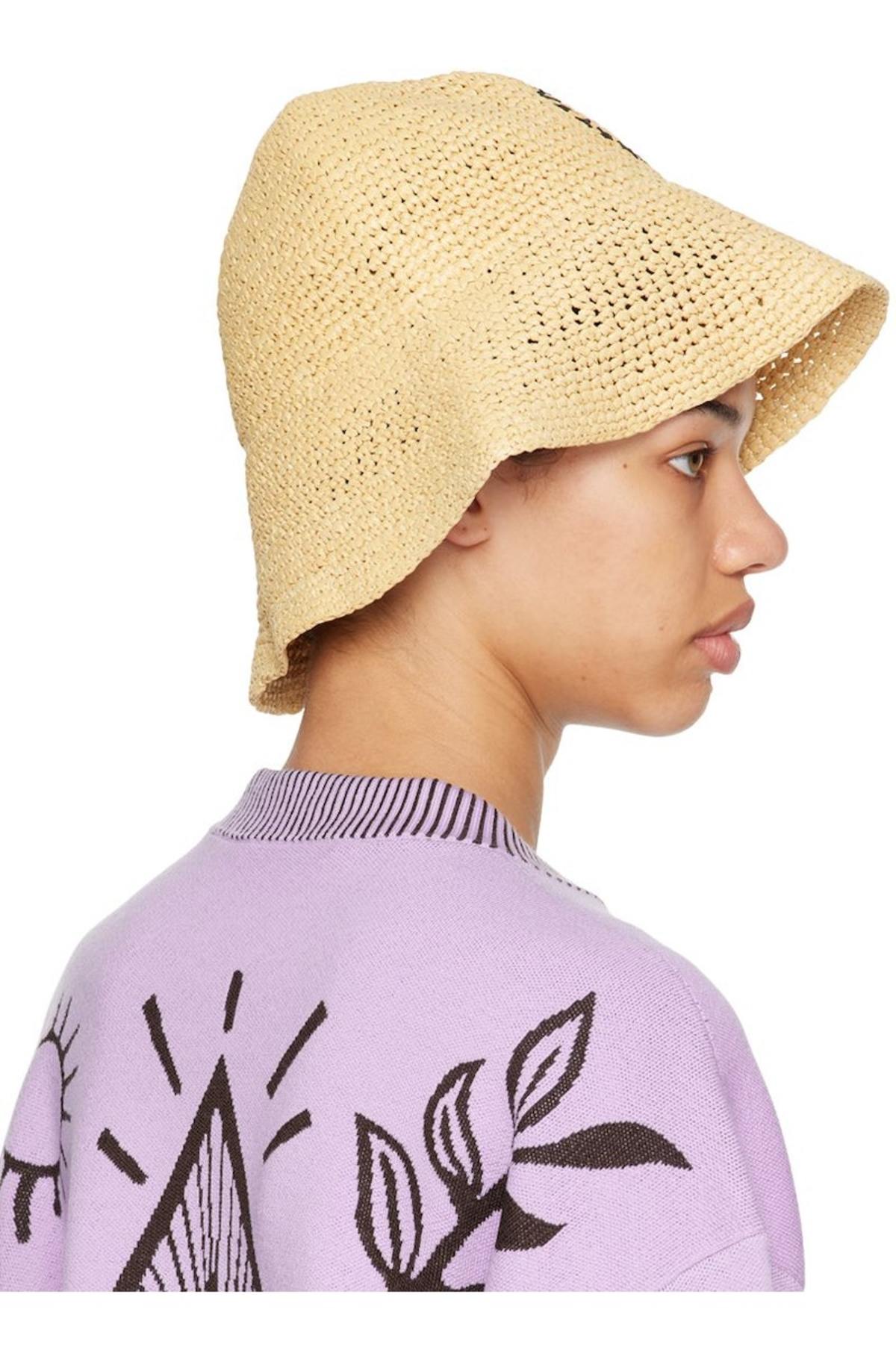 STELLA MCCARTNEY Beige Logo Bucket Hat - Natural | Garmentory