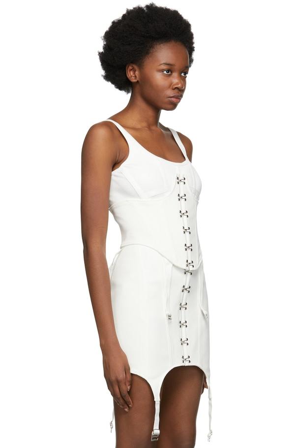 Dion Lee Bonded Cotton Under Corset - White