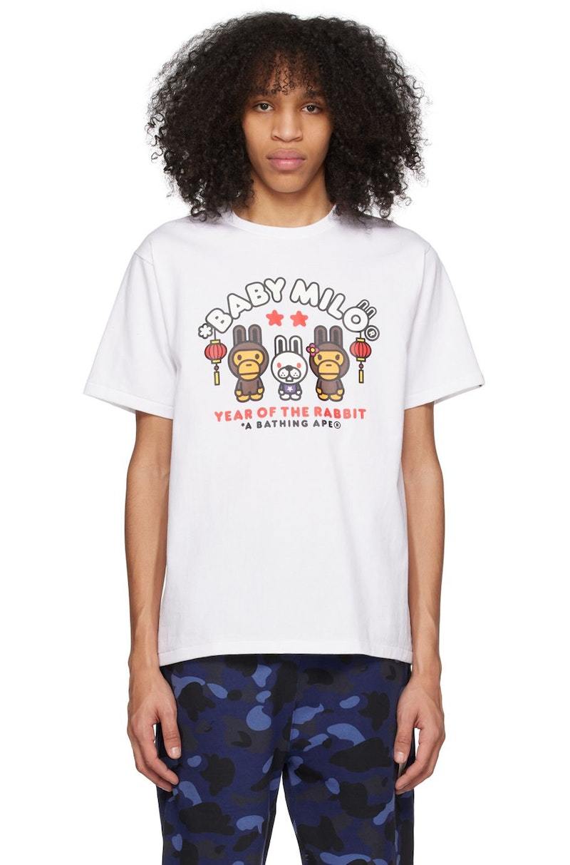 BABY MILO Tシャツ 140 ホワイト ALL BABY MILO BABY MILO TEE | bape.com