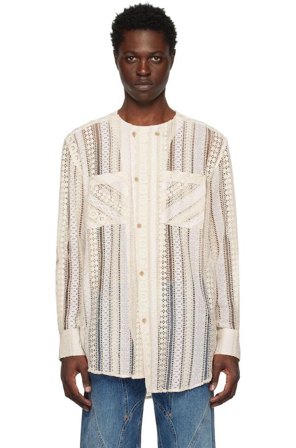 ANDERSSON BELL Off-White Asymmetric Shirt - Ecru | Garmentory
