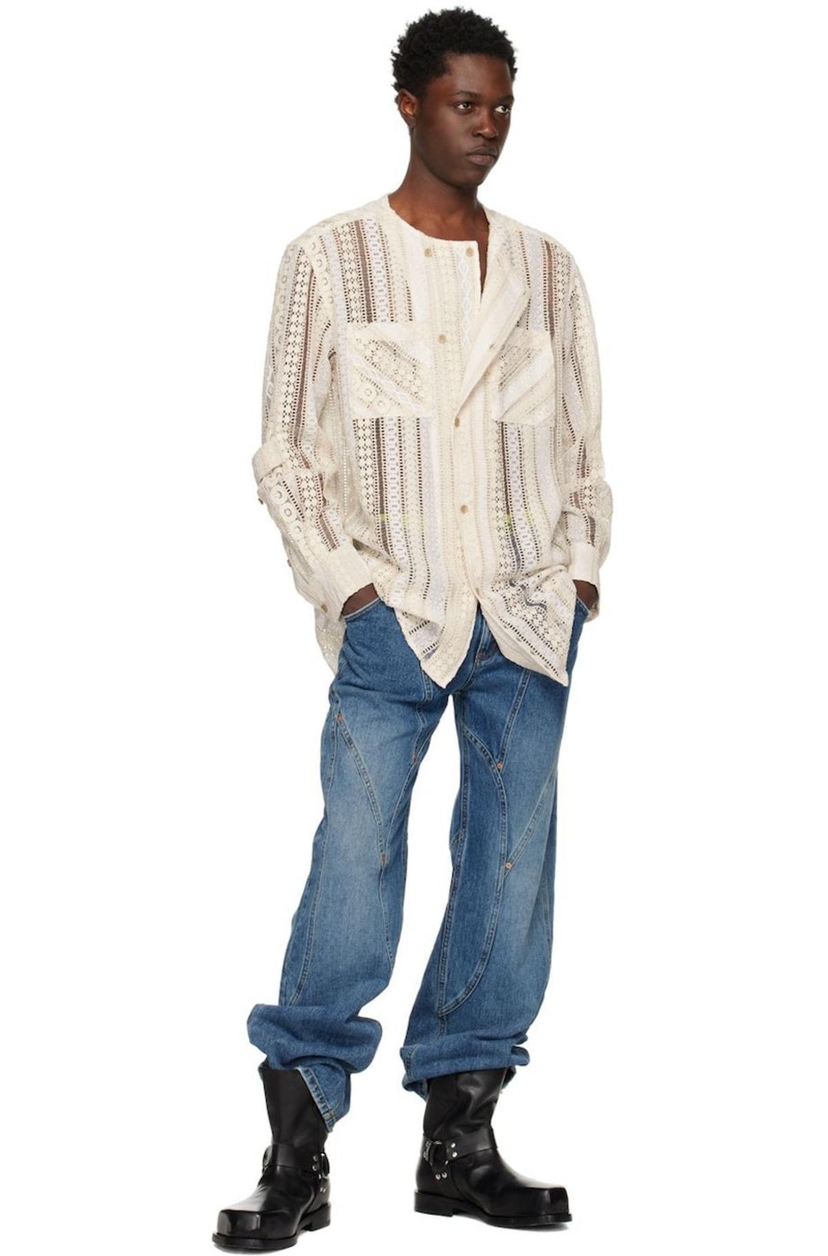 ANDERSSON BELL Off-White Asymmetric Shirt - Ecru | Garmentory