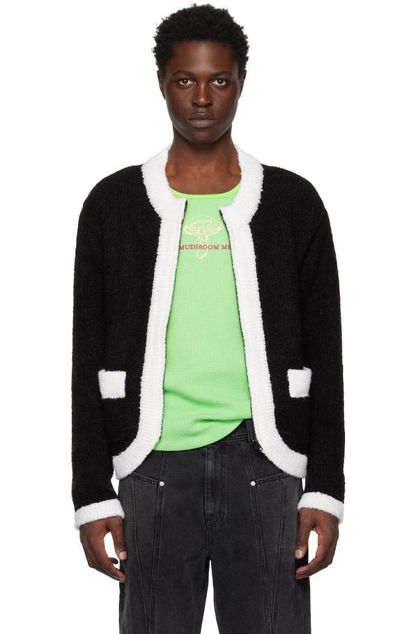 ANDERSSON BELL Black & White Zip Cardigan - Black