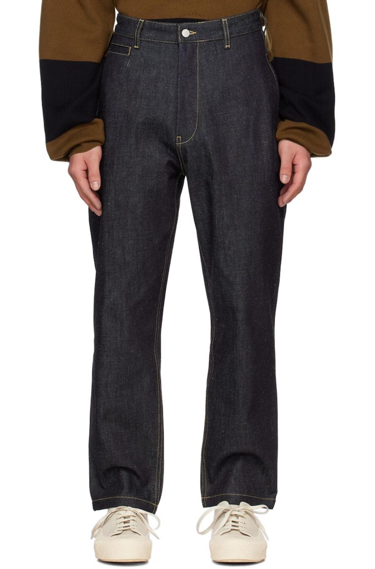 パンツ STUDIONICHOLSON BILL DENIM PANT ININDIGO Bill Denim Pant in Indigo | Straight Leg Jeans | Studio