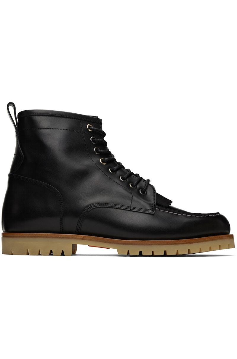 Paul Smith Black Jarmush Boots | Garmentory display picture 3