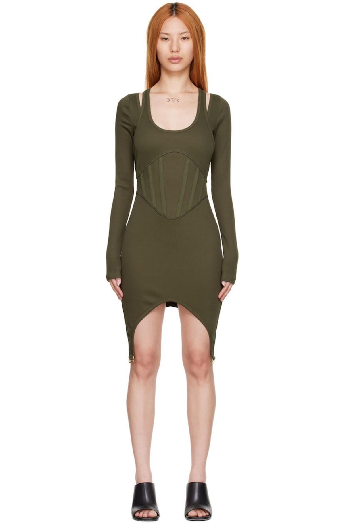 green satin dress mini Ellie Forest Green Strapless Mini Dress - US 12
