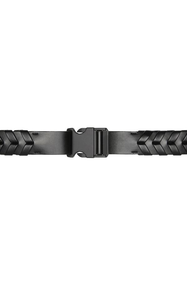 STELLA MCCARTNEY Faux-Leather Braided Belt - Black | Garmentory display picture 1