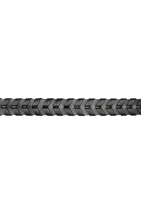 Stella McCartney Silver Braided Belt Women Chocolate Woven Buckle Belt | Stella McCartney US main image 3