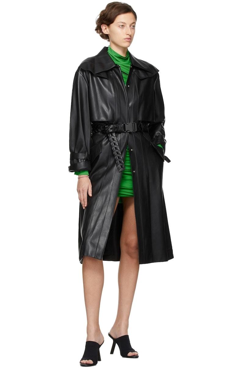 STELLA MCCARTNEY Faux-Leather Braided Belt - Black | Garmentory display picture 2