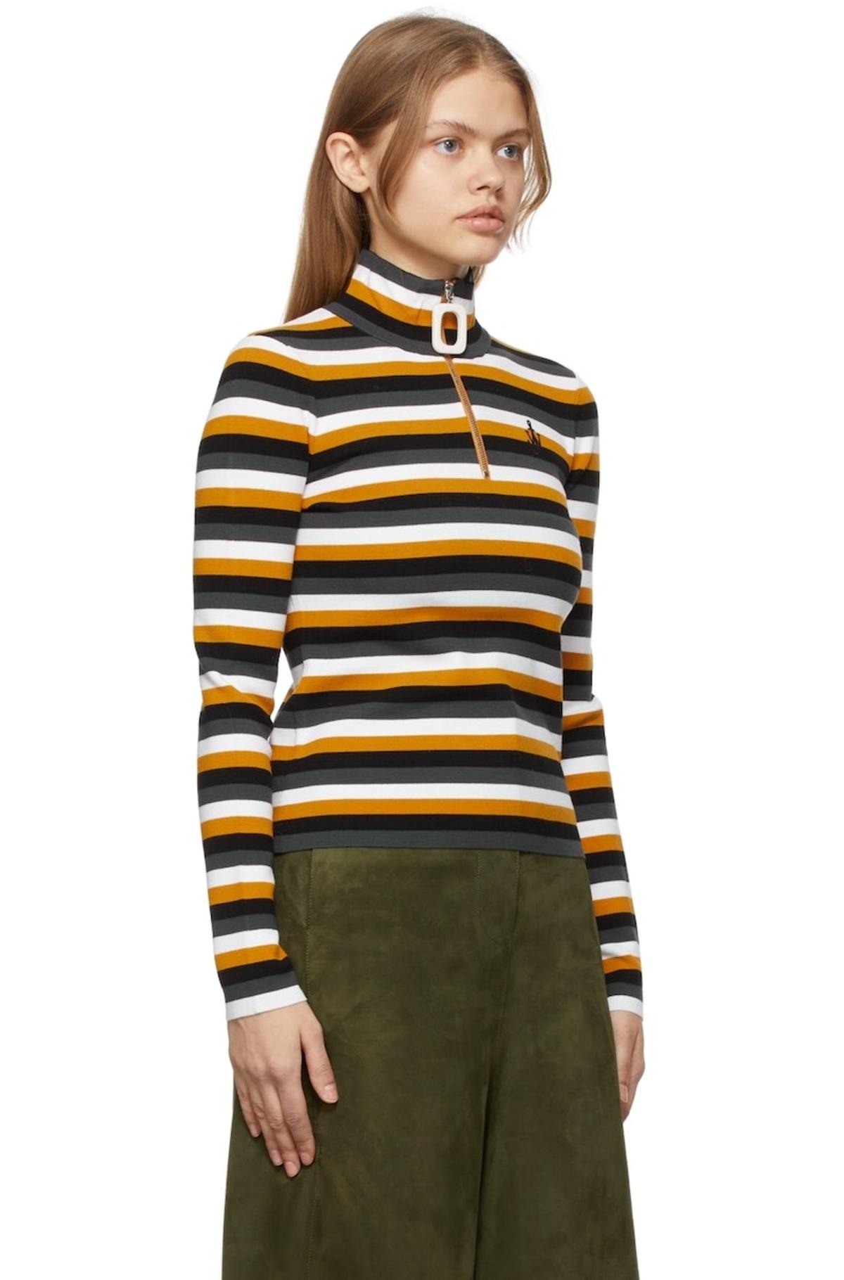 JW ANDERSON Orange Puller Henley Turtleneck - Mustard