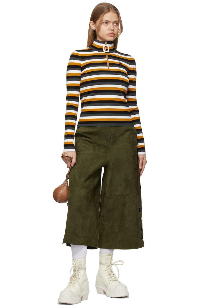 JW ANDERSON Orange Puller Henley Turtleneck - Mustard