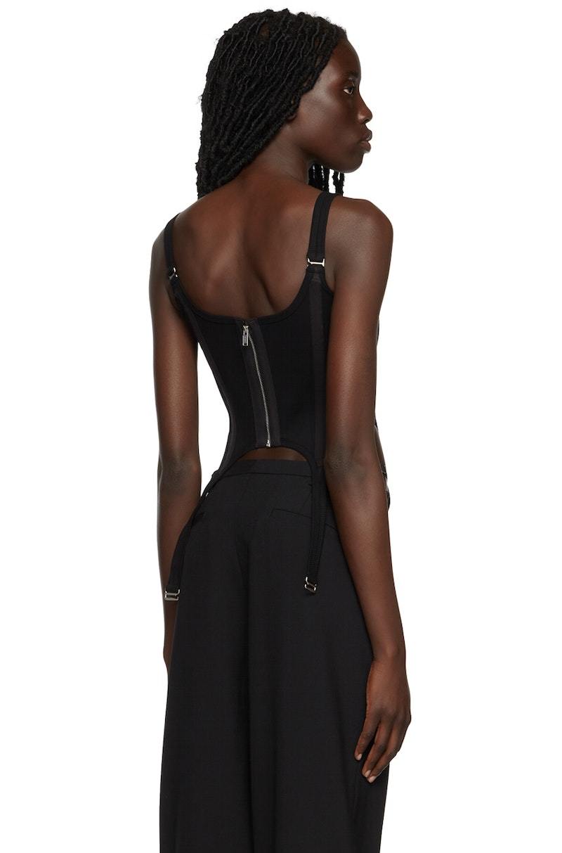 【関税込み】Dion Lee ブラック Corset Tシャツ Corset cotton jersey T-shirt in black - Dion Lee | Mytheresa
