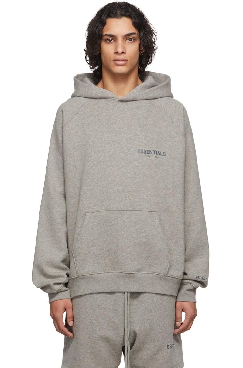 Essentials Grey Pullover Hoodie | Garmentory 