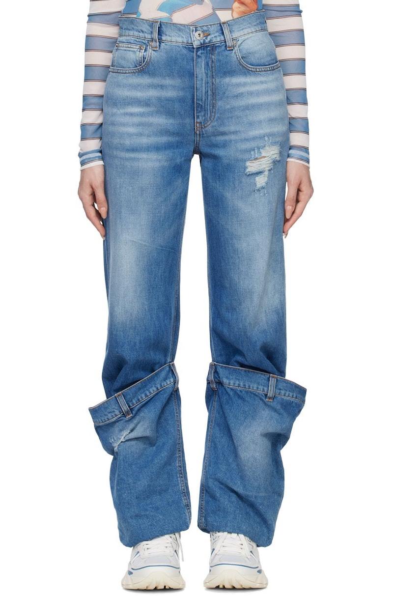 JW Anderson Blue Bucket Jeans | Garmentory