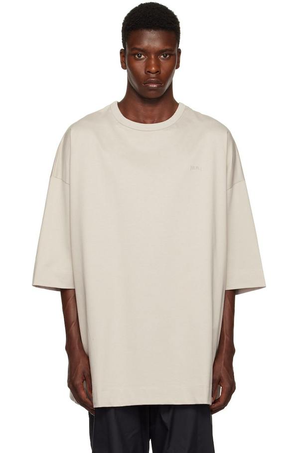 Tシャツ・カットソー JUUN.J Coated Cotton Tailored Collar Shirts Juun.J logo-embroidered Cotton Sweatshirt | Grey | FARFETCH