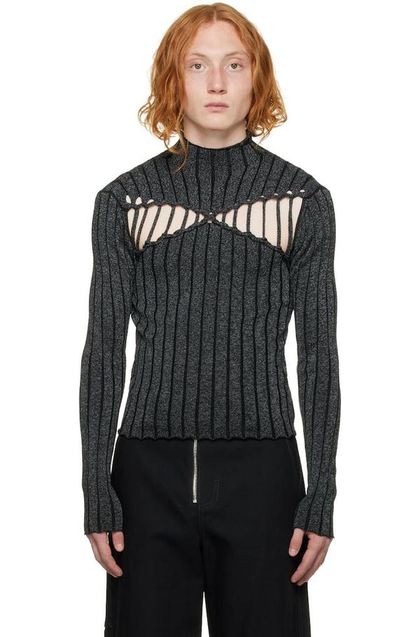 Dion Lee X Braid Sweater Gray Garmentory