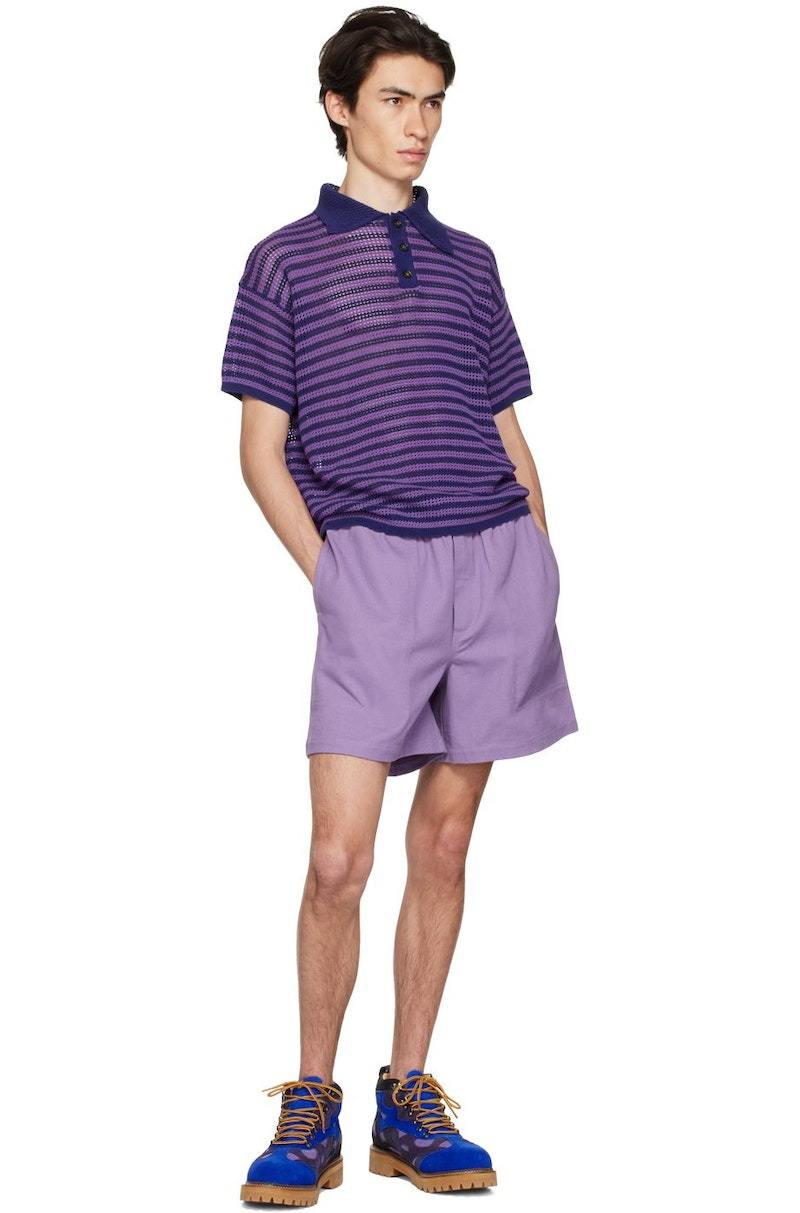 Bode Lattice Polo - Lavender | Garmentory