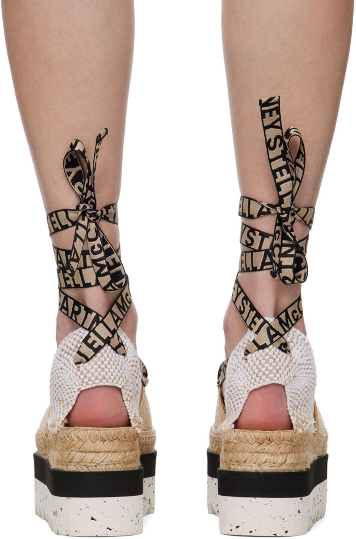 【Stella McCartney】 Gaia Platform Espadrilles 厚底 Women Silver Gaia Platform Espadrilles | Stella McCartney US