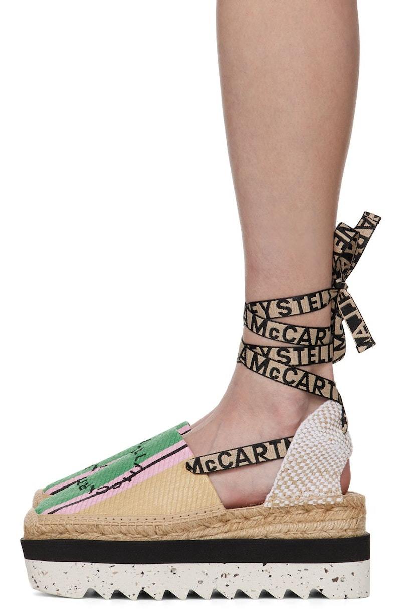 【Stella McCartney】 Multicolor raffia Gaia espadrilles Stella McCartney Multicolor raffia Gaia espadrilles