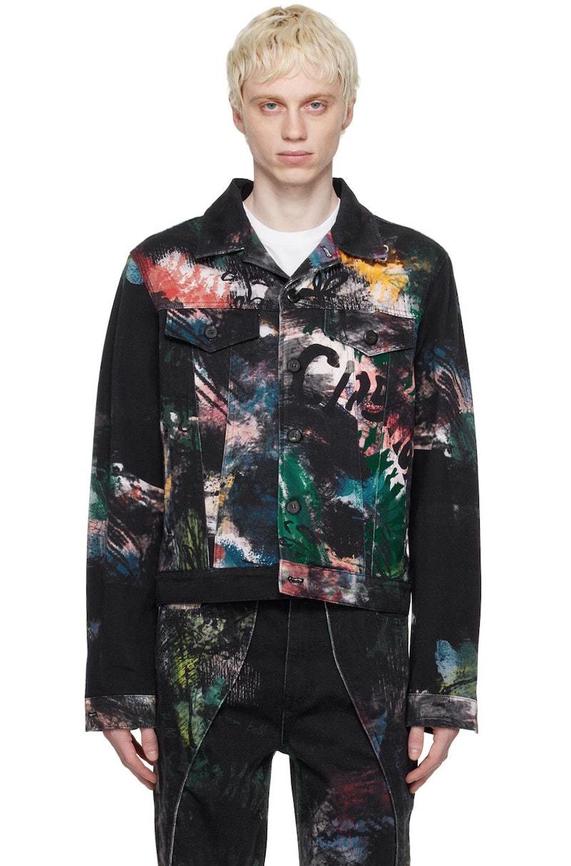 Andersson Bell Scratch Denim Jacket - Black | Garmentory Andersson Bell Scratch Denim Jacket - Black | Garmentory