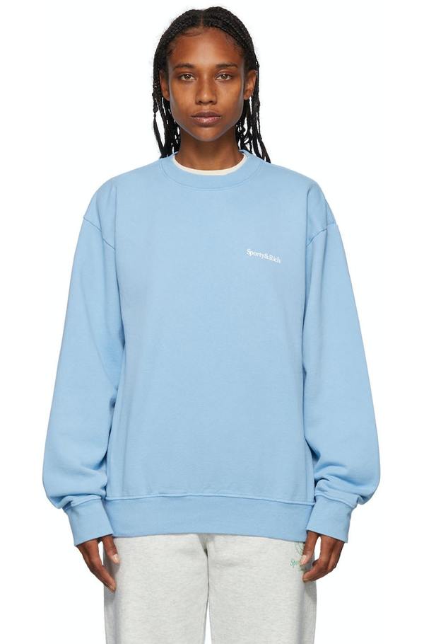 Sporty u0026 Rich Blue 'Drink More Water' Sweatshirt | Garmentory