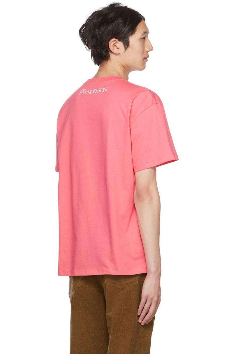 Tシャツ・カットソー JW ANDERSON Men T-shirt Pink JT0277PG1510 301 Pink Window Embroidered T-shirt by JW Anderson on Sale