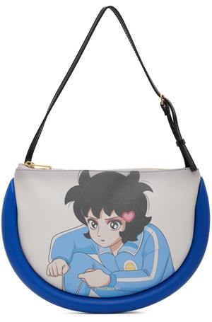 JW ANDERSON Blue & White Run Hany Bumper Moon Bag - Blue | Garmentory