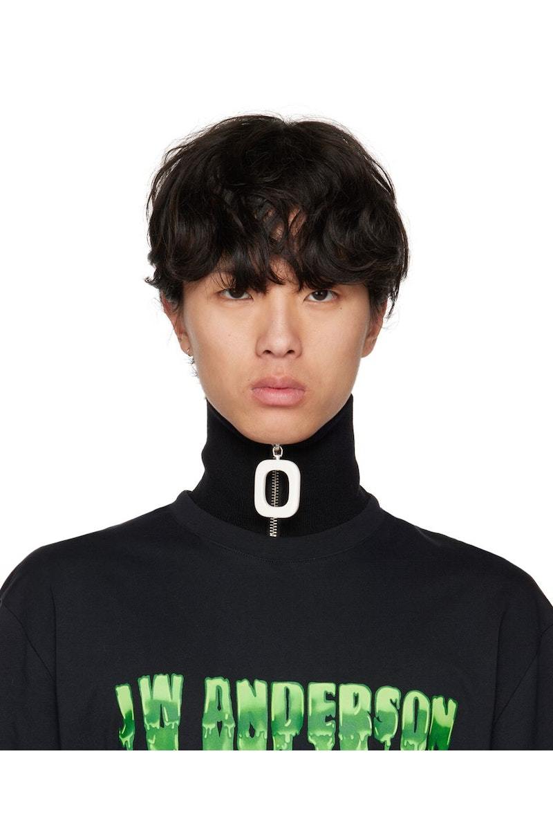 JW Anderson Black Neckband Scarf | Garmentory