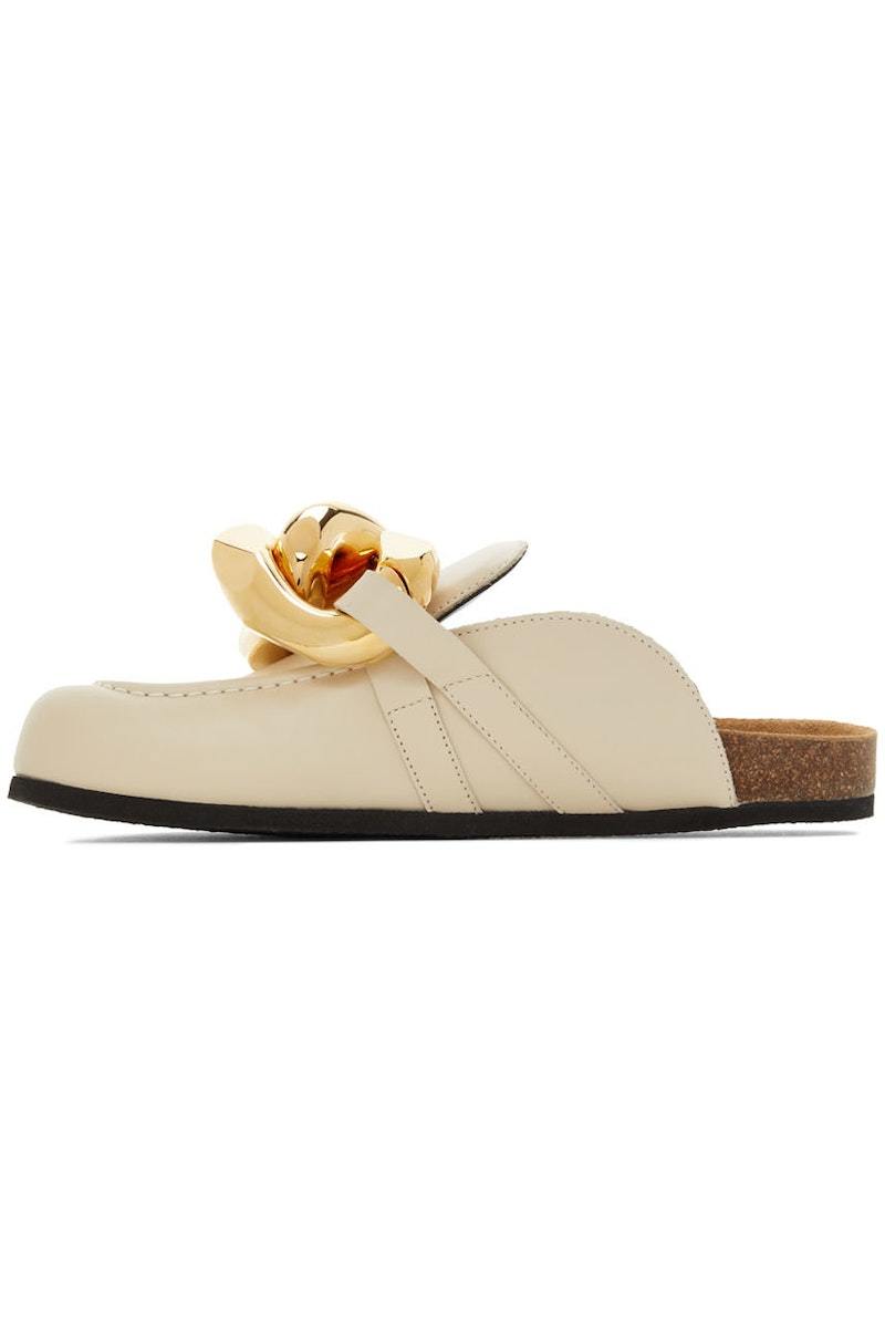 【関税込み】JW Anderson SSENSE限定 ベージュ ローファー JW Anderson ローファー - Taupe | FWRD