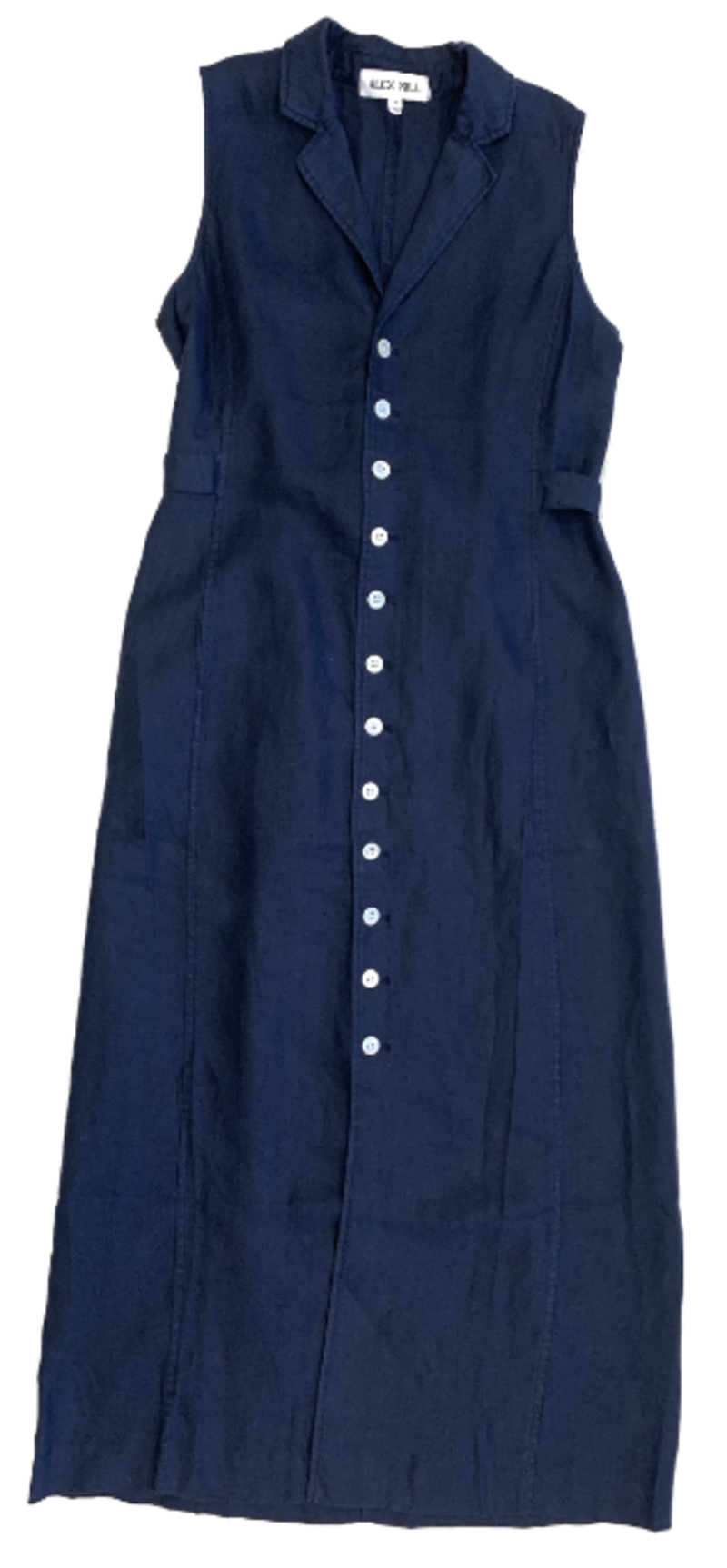 knee length dresses for ladies Ginger Linen Blend Vest White main image 0