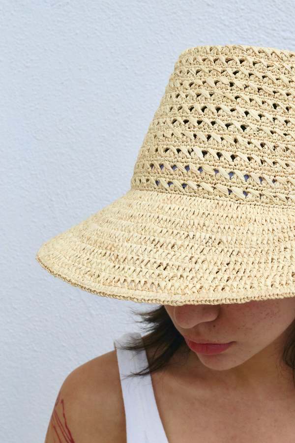Janessa Leone Rhett Hat - Natural | Garmentory display picture 3
