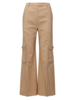Blossom H Linen Blend Cargo Pants - Tan - Thumbnail 2