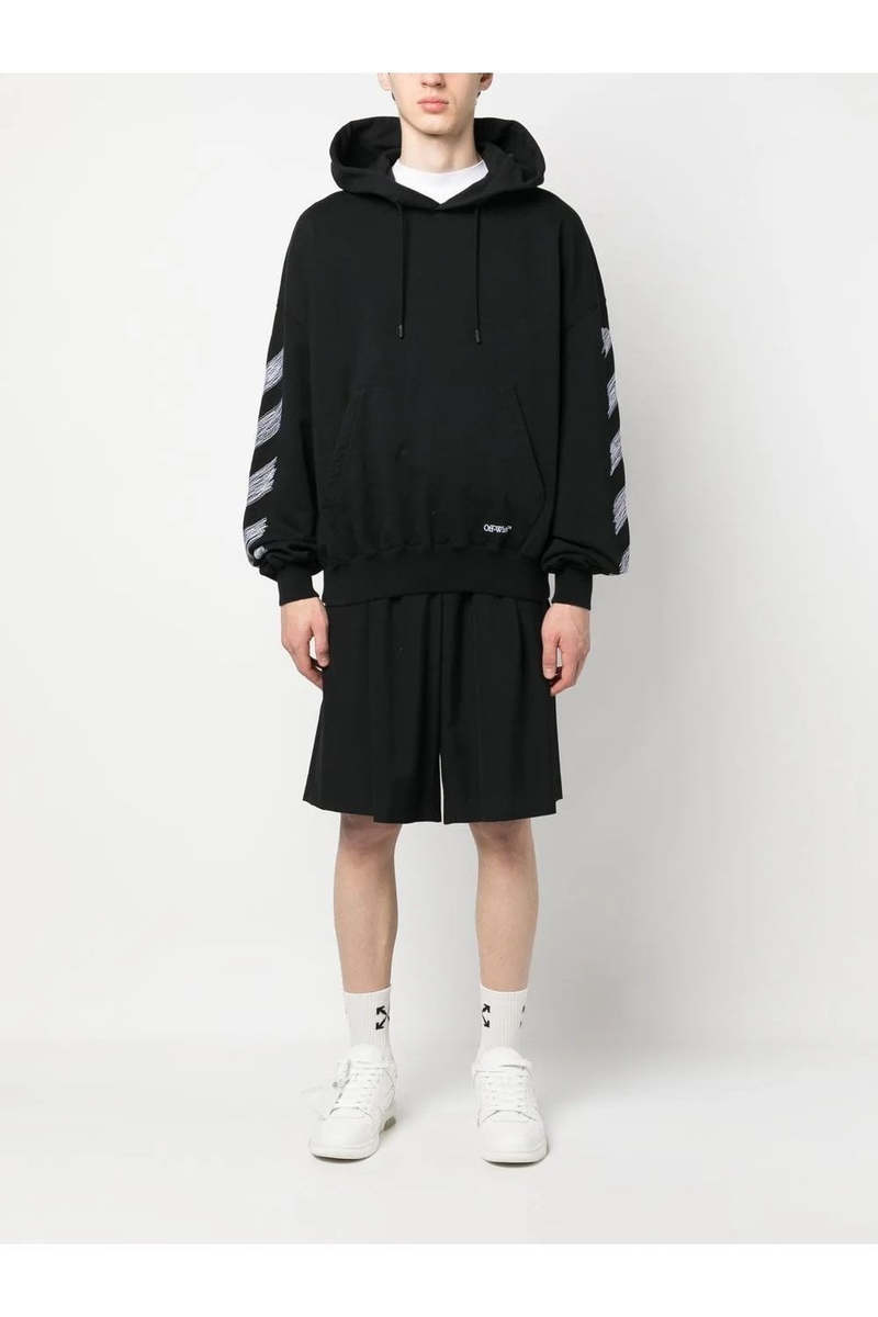Off-White Scribble Diagonal Boxy Hoodie | Garmentory
