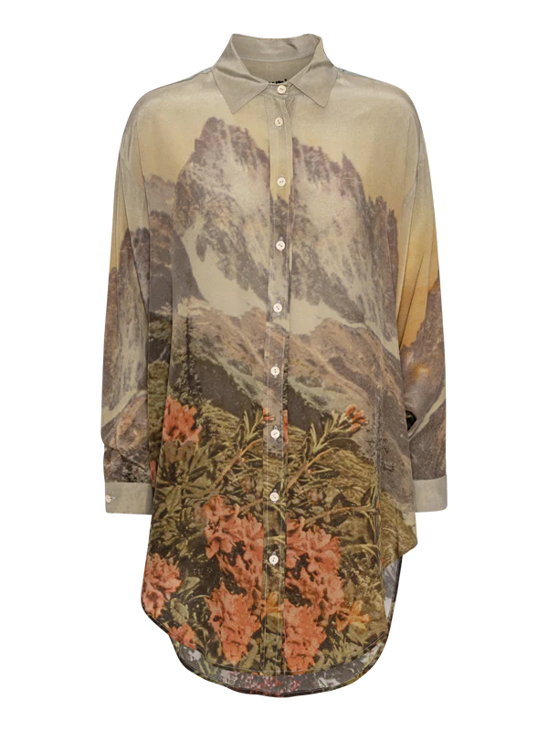 ANNTIAN シャツ ONE SIZE ANNTIAN BIG SHIRT - POSTCARD V6ALPENROSE | Garmentory