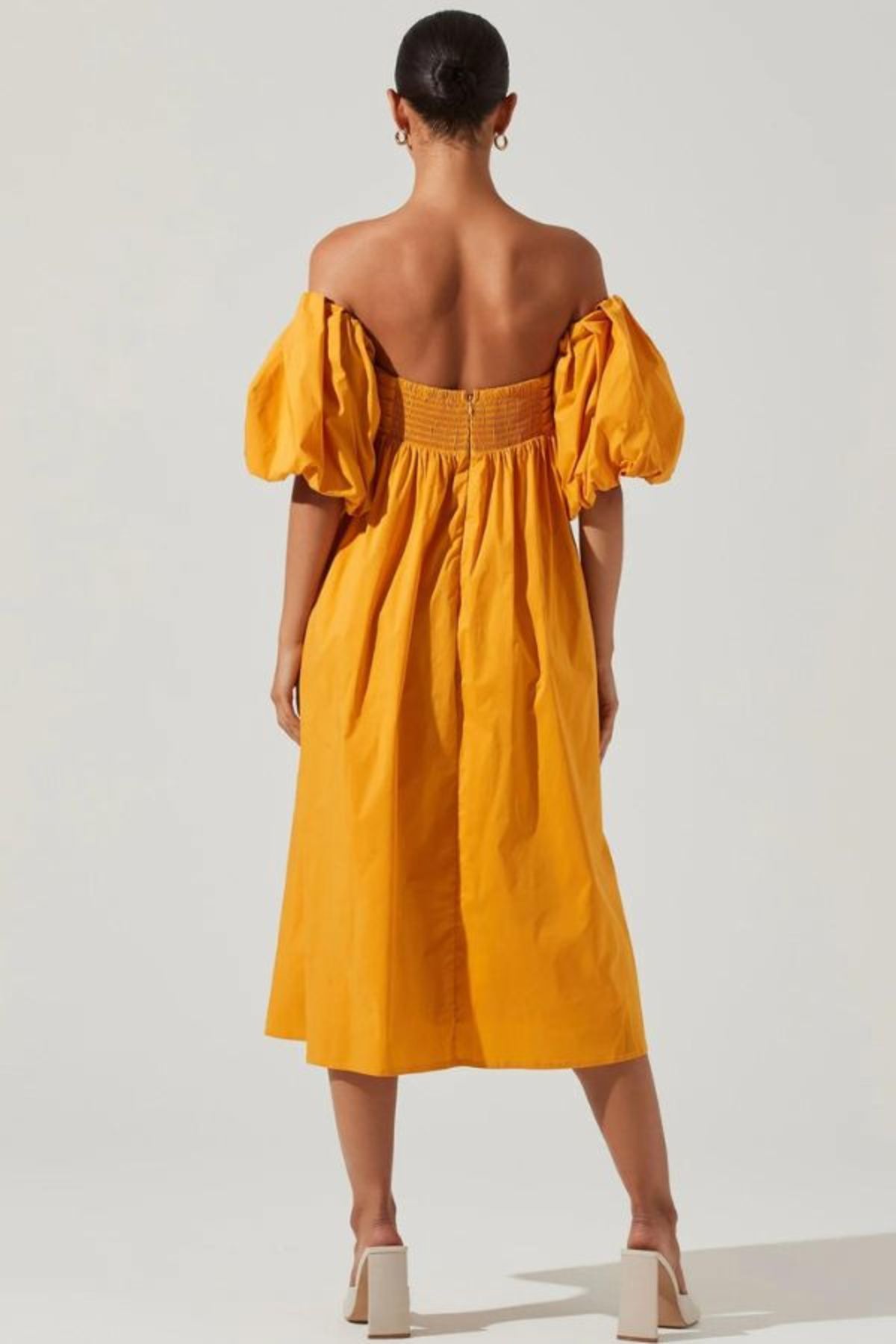 mango off the shoulder dress Mango modal off the shoulder midi dress in light green