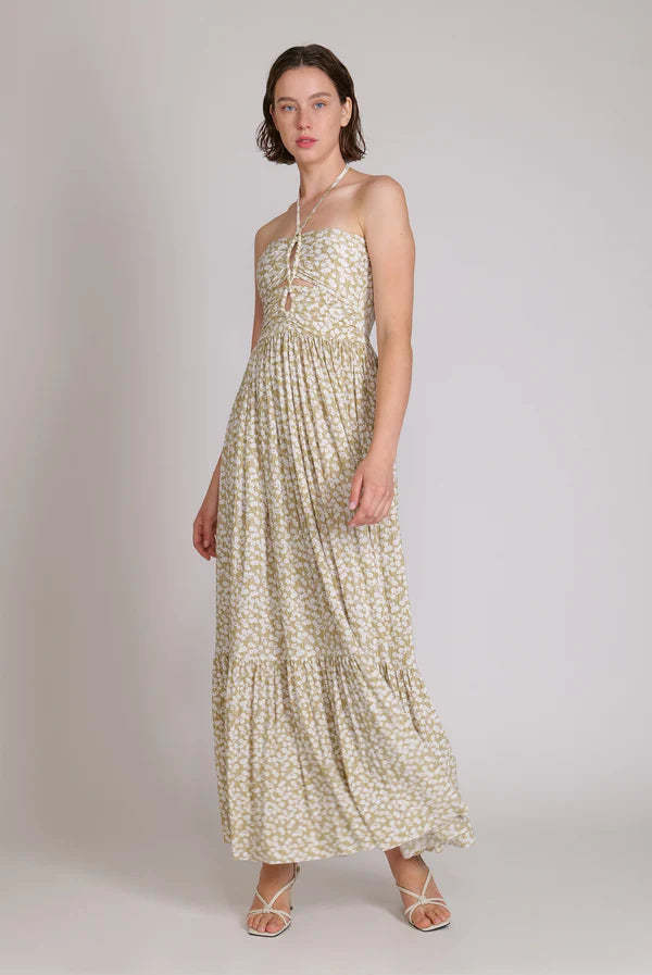 sabina musayev brown dress Sabina Musayev | Pollonia Dress Mahogany Brown Print main image 1
