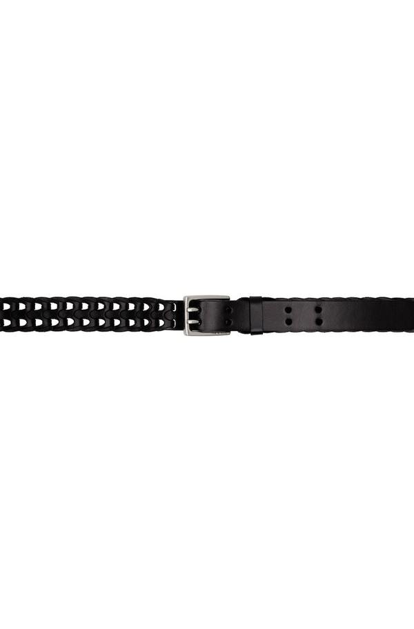 rag & bone Black Mini Woven Belt | Garmentory display picture 1